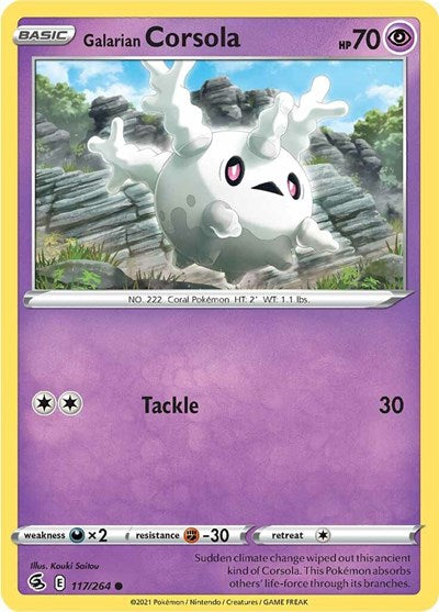 SWSH08: Fusion Strike (SWSH08) - Galarian Corsola (#117/264, Common) ()