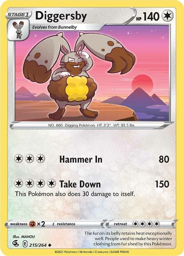 SWSH08: Fusion Strike (SWSH08) - Diggersby (#215/264, Uncommon)