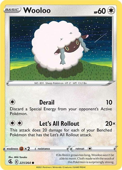 SWSH08: Fusion Strike (SWSH08) - Wooloo (221) (#221/264, Common) ()