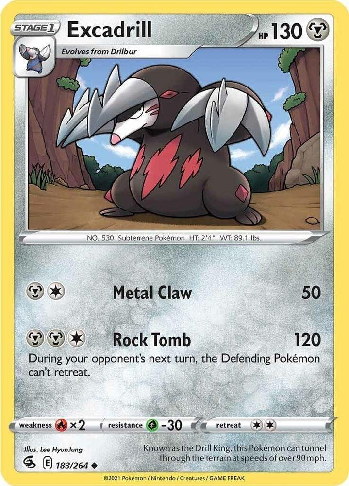 SWSH08: Fusion Strike (SWSH08) - Excadrill (#183/264, Uncommon) ()
