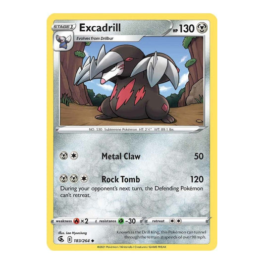 SWSH08: Fusion Strike (SWSH08) - Excadrill (#183/264) (Near Mint)