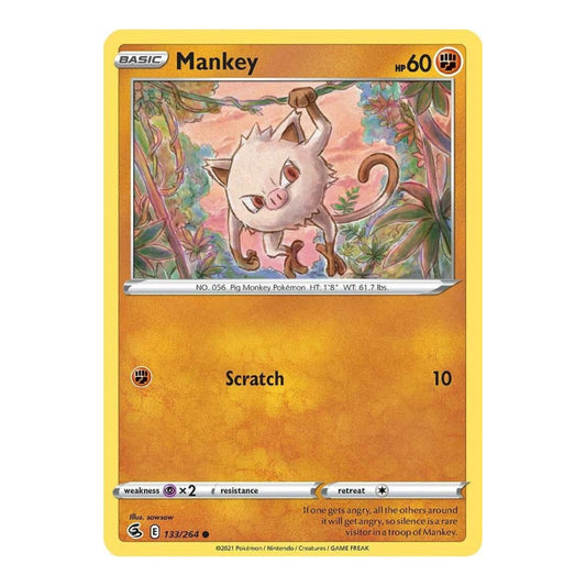 SWSH08: Fusion Strike (SWSH08) - Mankey (#133/264) (Near Mint)