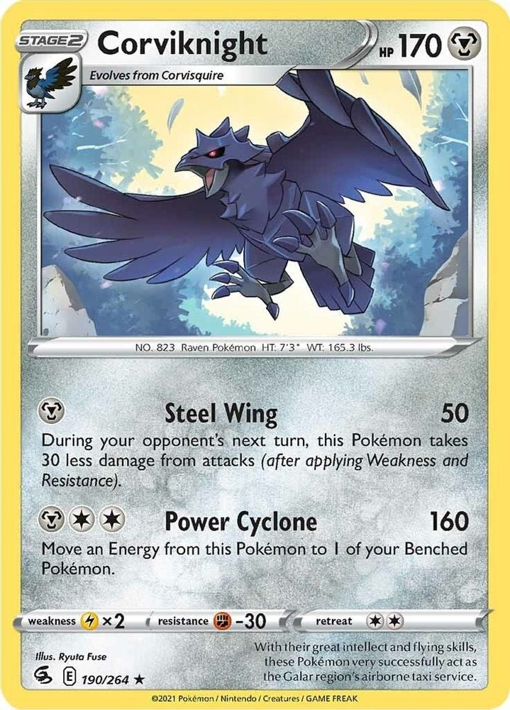 SWSH08: Fusion Strike (SWSH08) - Corviknight (#190/264, Rare) ()