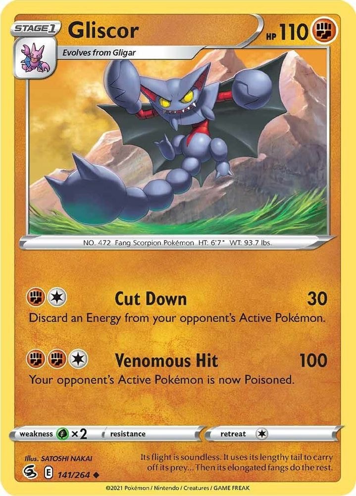 SWSH08: Fusion Strike (SWSH08) - Gliscor (#141/264, Uncommon)