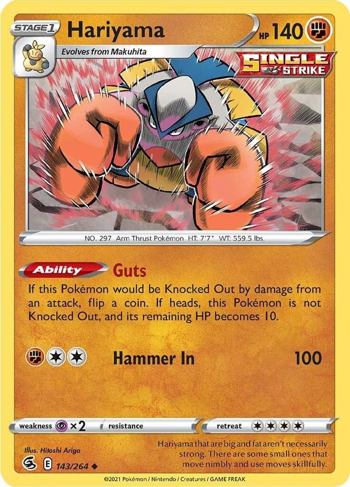 SWSH08: Fusion Strike (SWSH08) - Hariyama (#143/264, Uncommon) ()