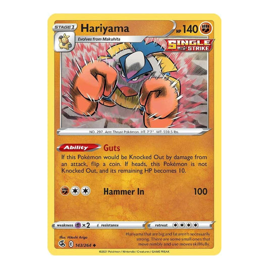 SWSH08: Fusion Strike (SWSH08) - Hariyama (#143/264) (Near Mint)