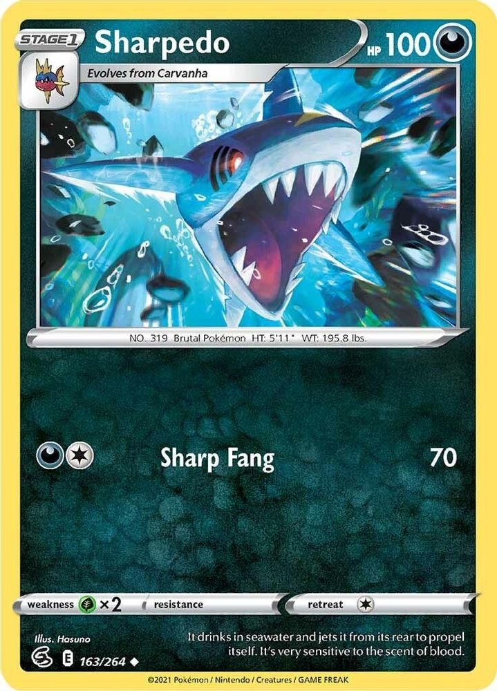 SWSH08: Fusion Strike (SWSH08) - Sharpedo (#163/264, Uncommon) ()