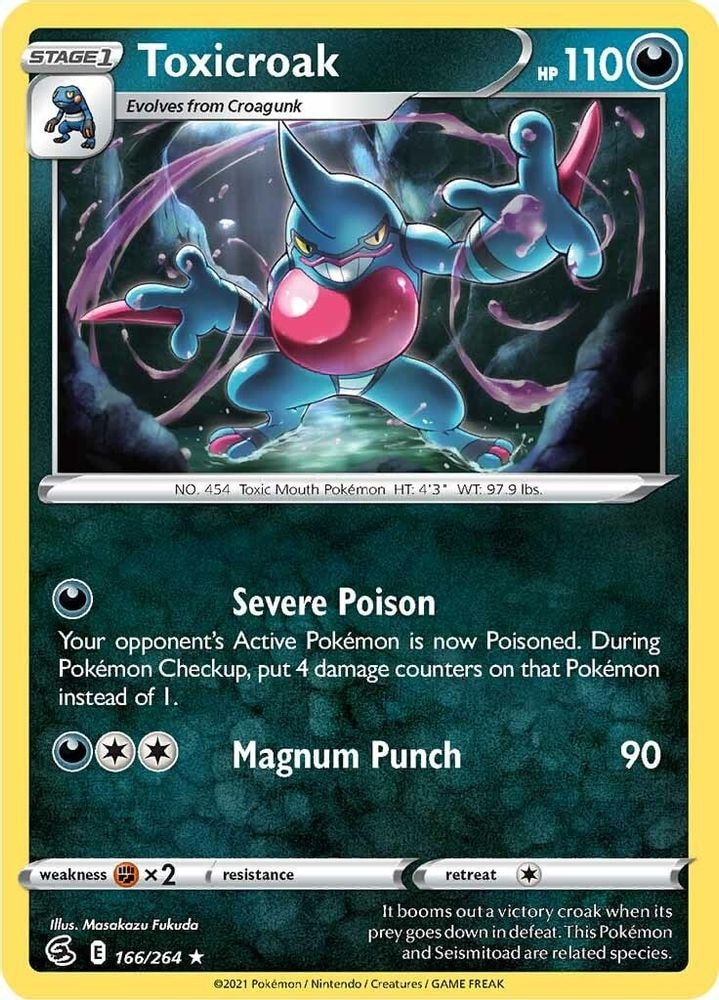SWSH08: Fusion Strike (SWSH08) - Toxicroak (#166/264, Rare) ()