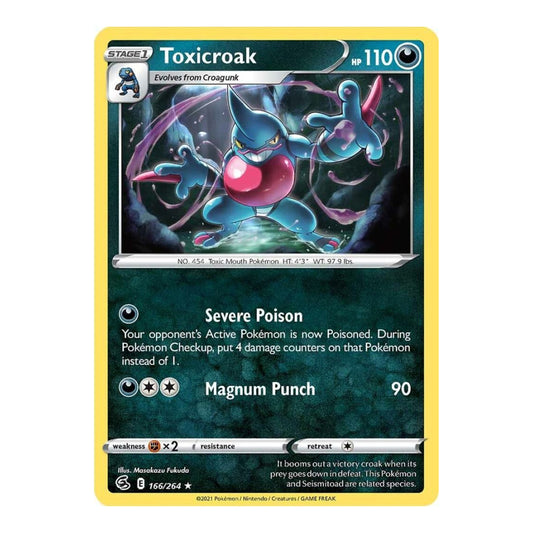 SWSH08: Fusion Strike (SWSH08) - Toxicroak (#166/264) (Near Mint)
