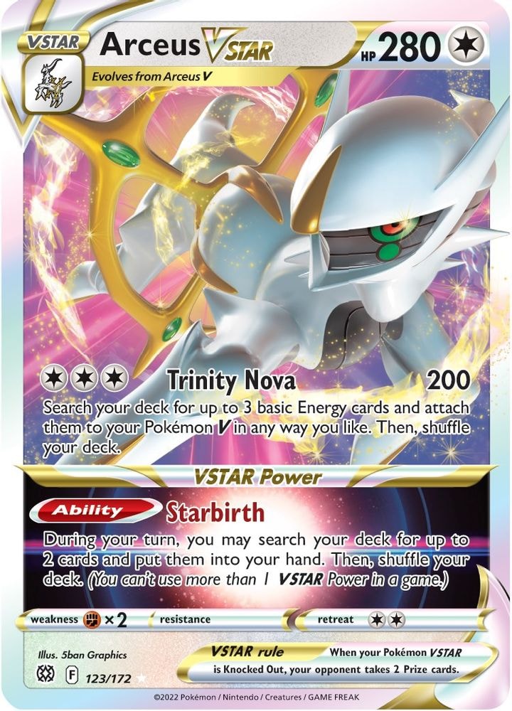 SWSH09: Brilliant Stars (SWSH09) - Arceus VSTAR (#123/172, Ultra Rare) ()