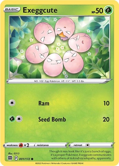 SWSH09: Brilliant Stars (SWSH09) - Exeggcute (#001/172, Common) ()