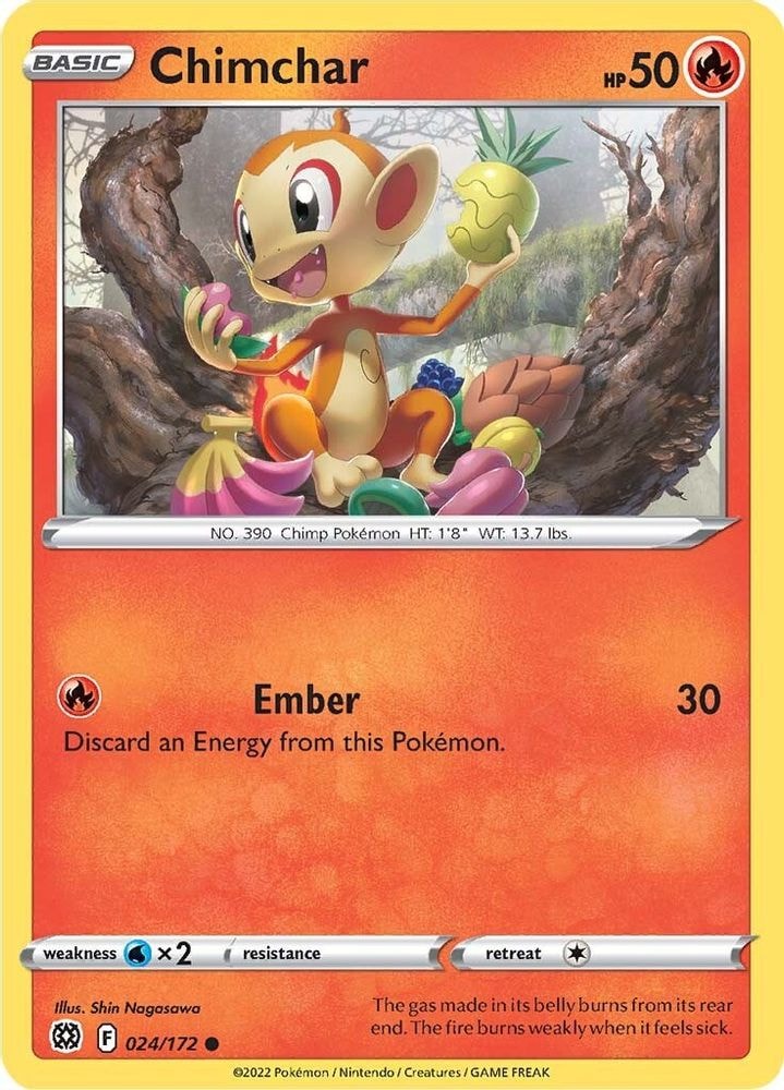 SWSH09: Brilliant Stars (SWSH09) - Chimchar (#024/172, Common) ()