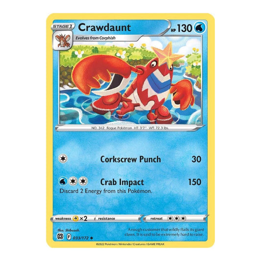 SWSH09: Brilliant Stars (SWSH09) - Crawdaunt (#033/172) (Near Mint)