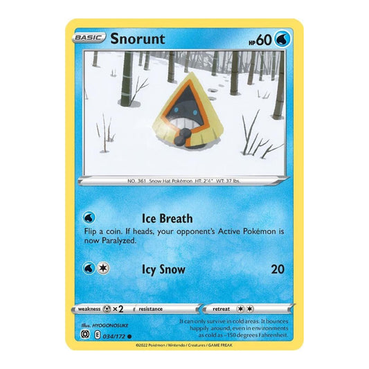 SWSH09: Brilliant Stars (SWSH09) - Snorunt (#034/172) (Near Mint)