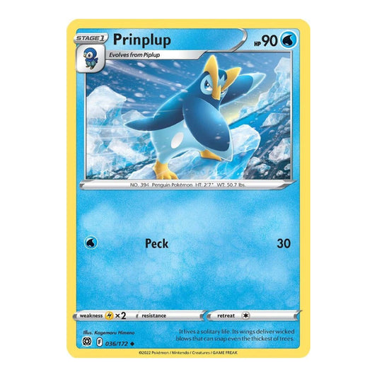 SWSH09: Brilliant Stars (SWSH09) - Prinplup (#036/172) (Near Mint)