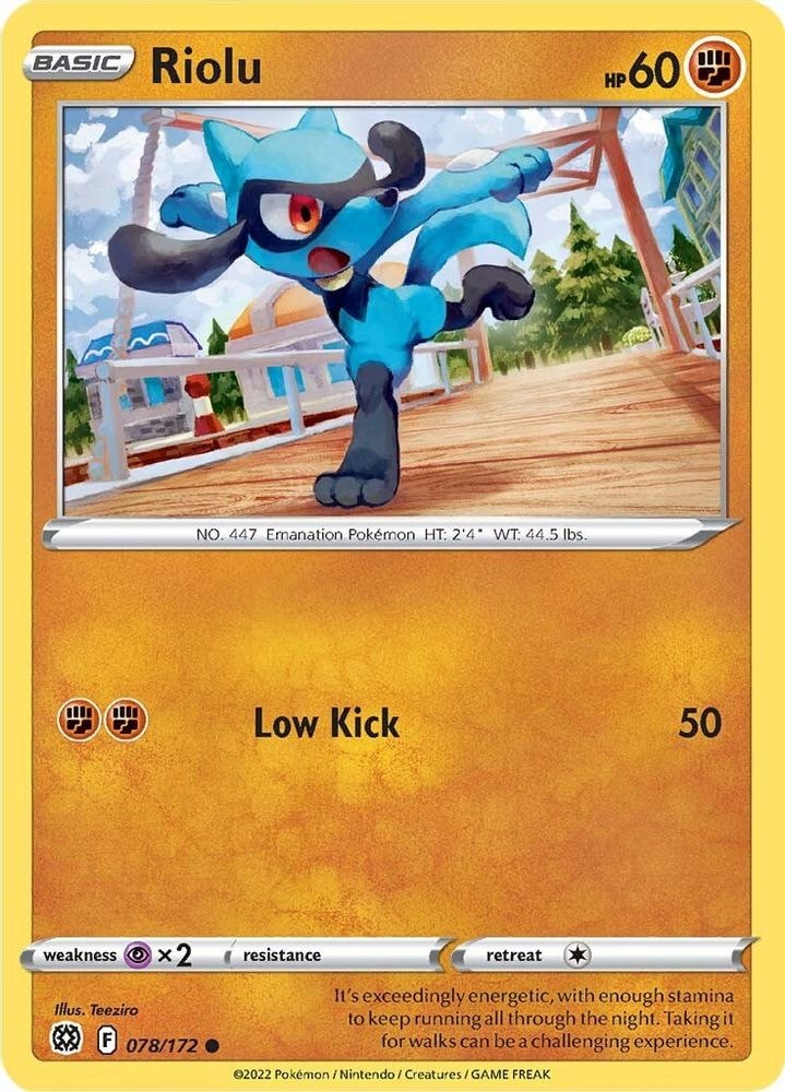 SWSH09: Brilliant Stars (SWSH09) - Riolu (#078/172, Common) ()