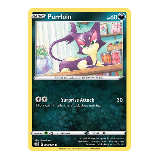 SWSH09: Brilliant Stars (SWSH09) - Purrloin (#090/172) (Near Mint)