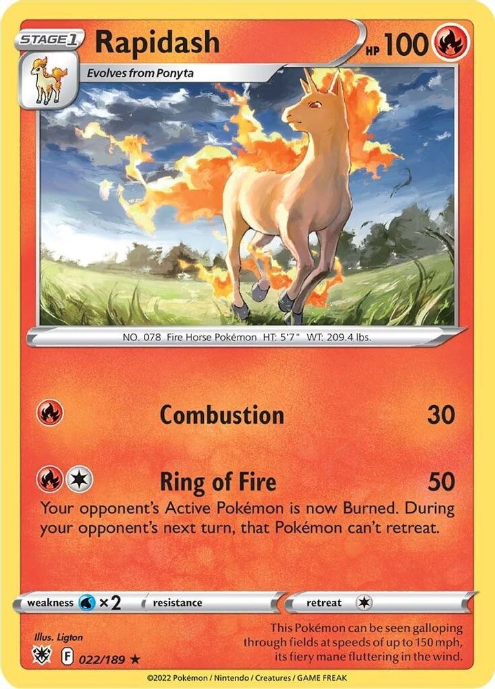 SWSH10: Astral Radiance (SWSH10) - Rapidash (#022/189, Rare) ()