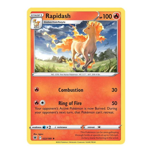 SWSH10: Astral Radiance (SWSH10) - Rapidash (#022/189) (Near Mint)