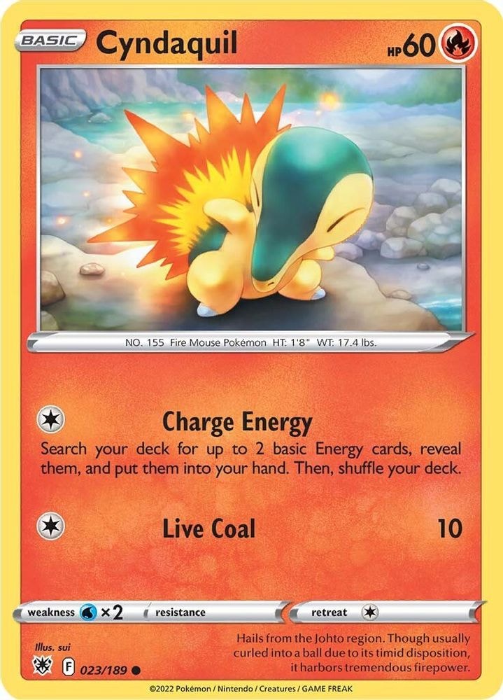 SWSH10: Astral Radiance (SWSH10) - Cyndaquil (#023/189, Common) ()