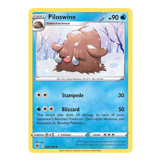 SWSH10: Astral Radiance (SWSH10) - Piloswine (#032/189) (Near Mint)