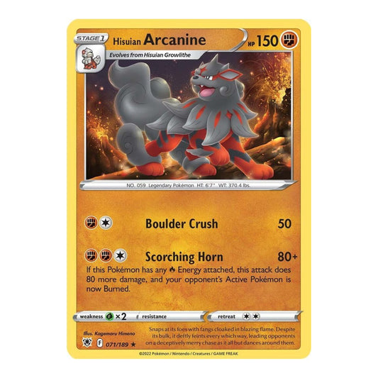 SWSH10: Astral Radiance (SWSH10) - Hisuian Arcanine (#071/189) (Near Mint)