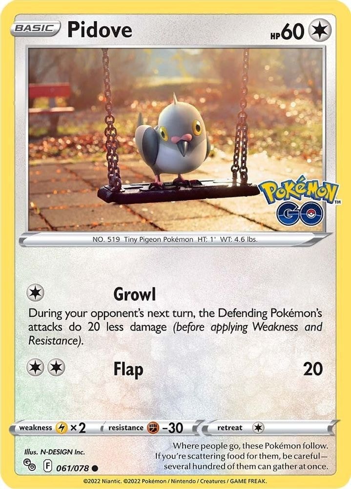 Pokemon GO (PGO) - Pidove (#061/078, Common) ()
