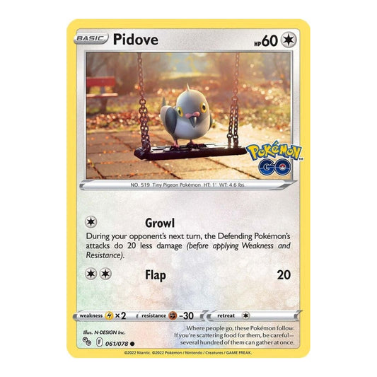 Pokemon GO (PGO) - Pidove (#061/078) (Near Mint)