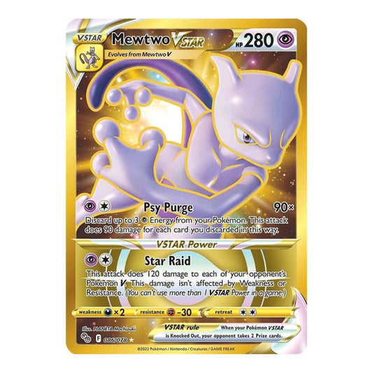 Pokemon GO (PGO) - Mewtwo VSTAR (86) (Secret) (#086/078) (Near Mint)