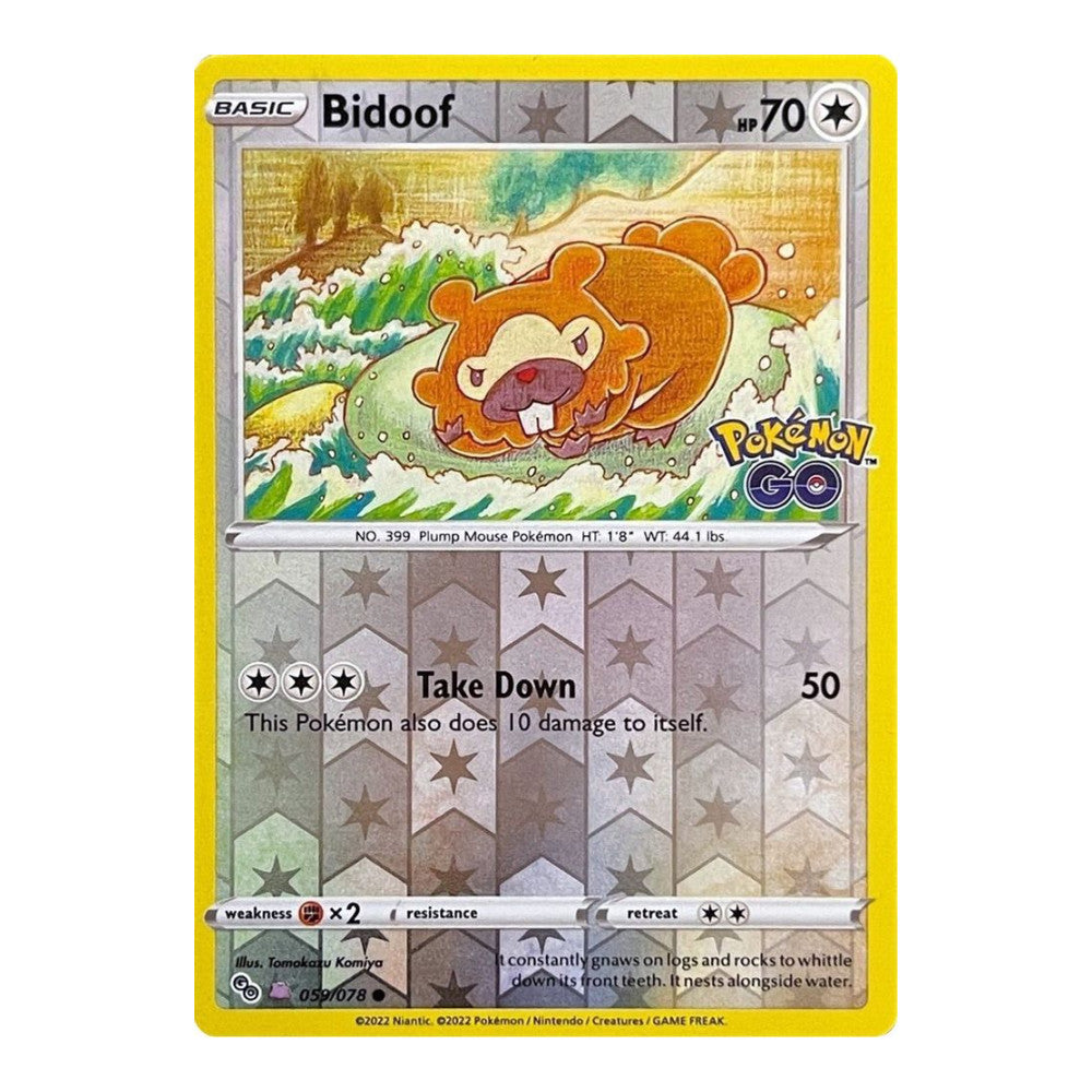 Pokemon GO (PGO) - Bidoof (Peelable Ditto) (#059/078) (Near Mint)