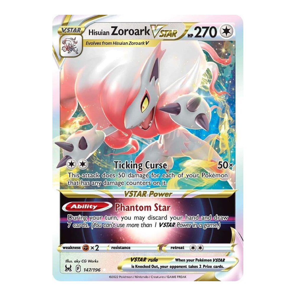 SWSH11: Lost Origin (SWSH11) - Hisuian Zoroark VSTAR (#147/196) (Near Mint)
