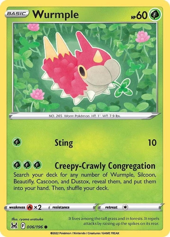 SWSH11: Lost Origin (SWSH11) - Wurmple (#006/196, Common) ()