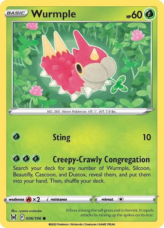 SWSH11: Lost Origin (SWSH11) - Wurmple (#006/196, Common) ()