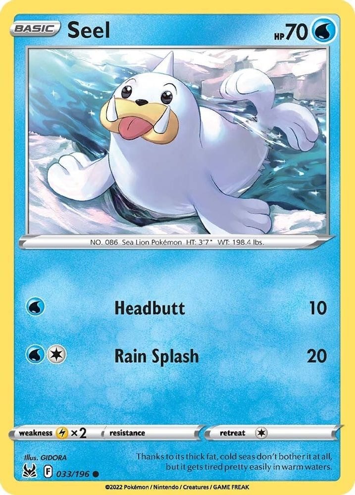 SWSH11: Lost Origin (SWSH11) - Seel (#033/196, Common) ()
