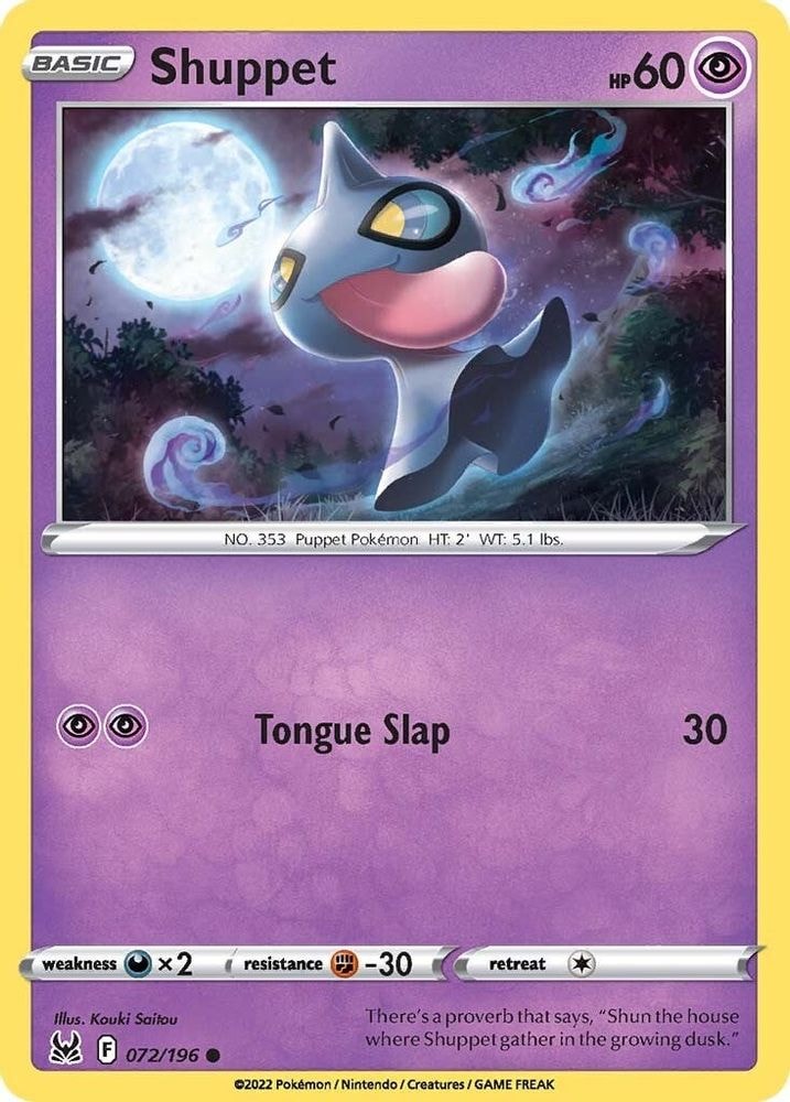 SWSH11: Lost Origin (SWSH11) - Shuppet (#072/196, Common) ()