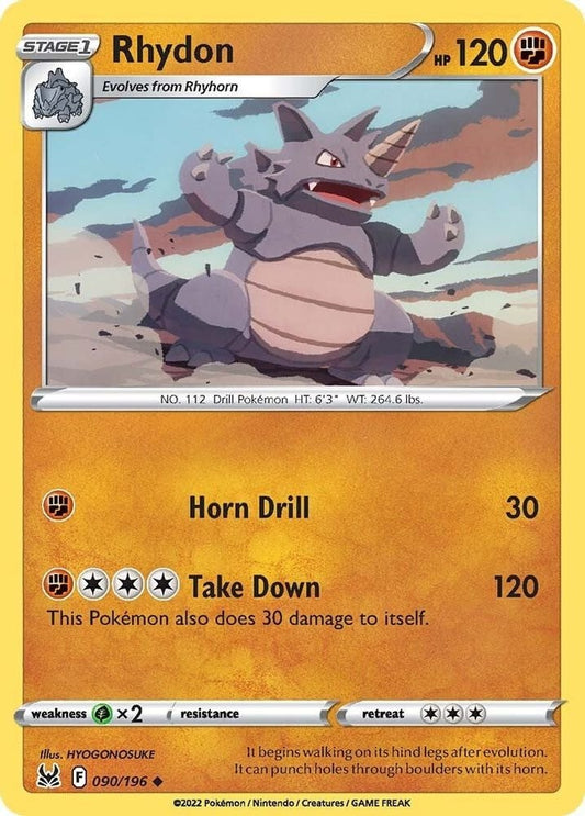 SWSH11: Lost Origin (SWSH11) - Rhydon (#090/196, Uncommon) ()