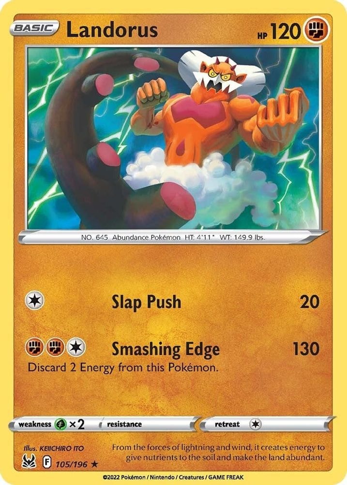 SWSH11: Lost Origin (SWSH11) - Landorus (#105/196, Rare) ()