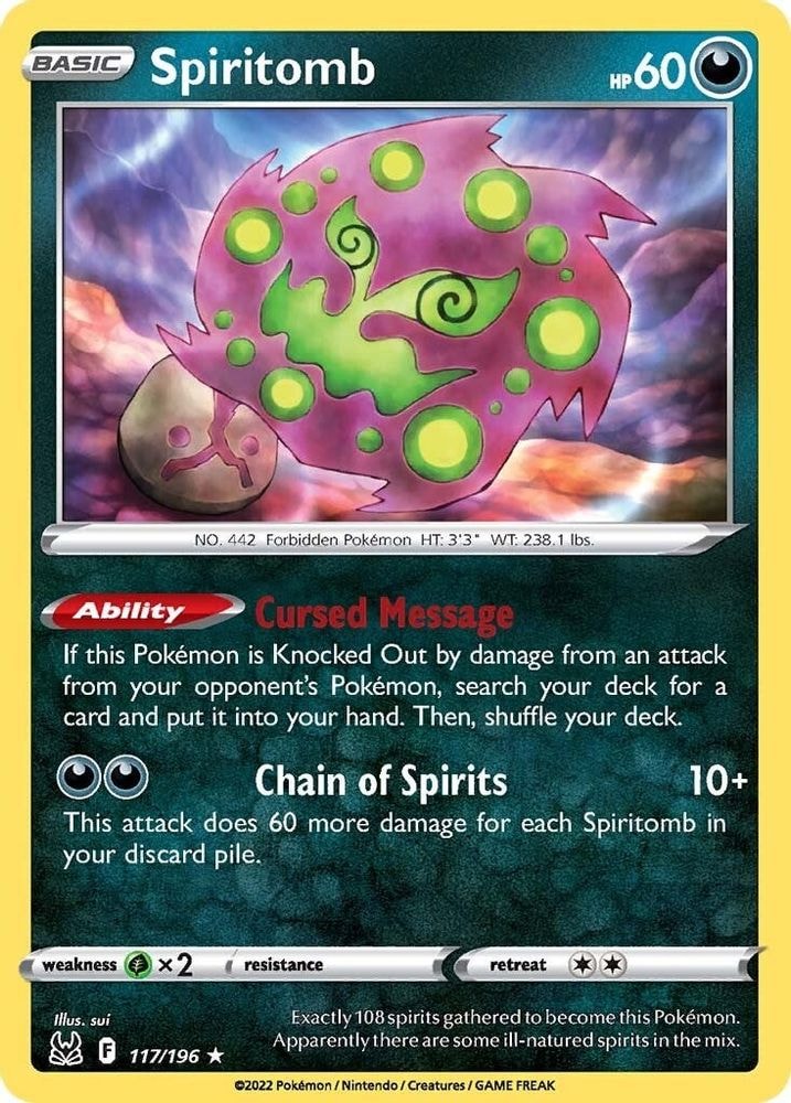 SWSH11: Lost Origin (SWSH11) - Spiritomb (#117/196, Rare) ()