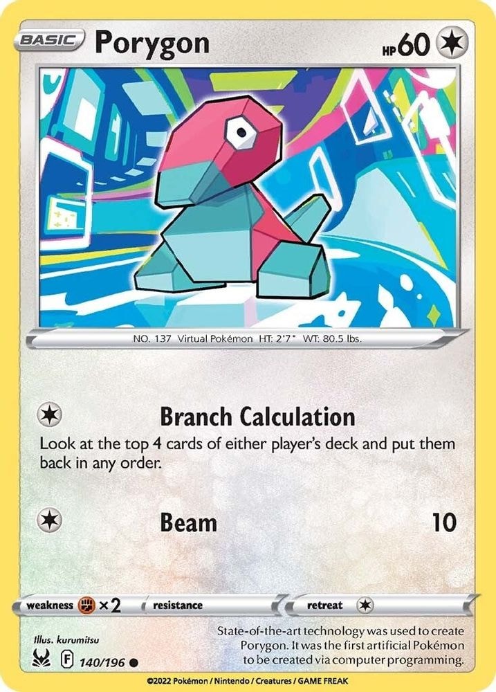 SWSH11: Lost Origin (SWSH11) - Porygon (#140/196, Common) ()