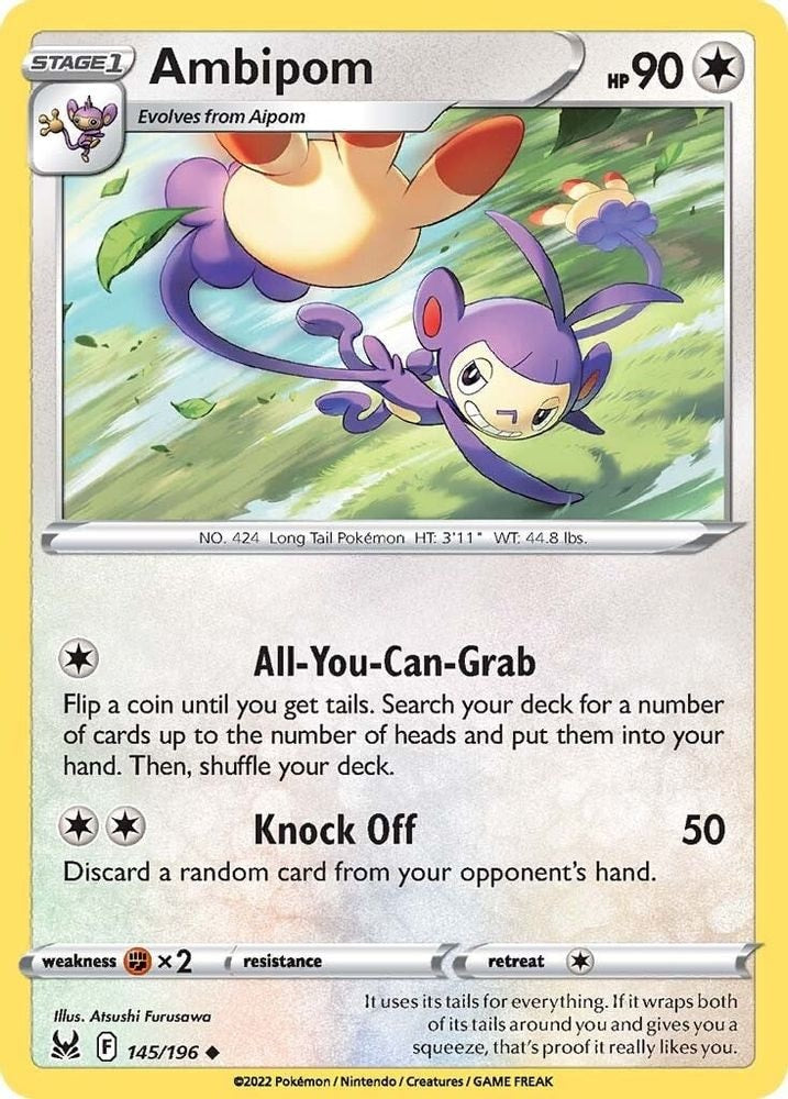 SWSH11: Lost Origin (SWSH11) - Ambipom (#145/196, Uncommon) ()