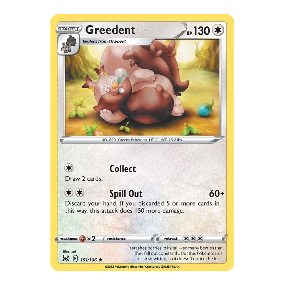 SWSH11: Lost Origin (SWSH11) - Greedent (#151/196) (Near Mint)