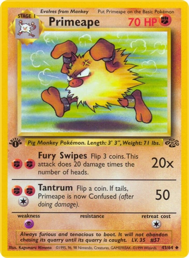 Jungle (JU) - Primeape (#43/64, Uncommon) ()