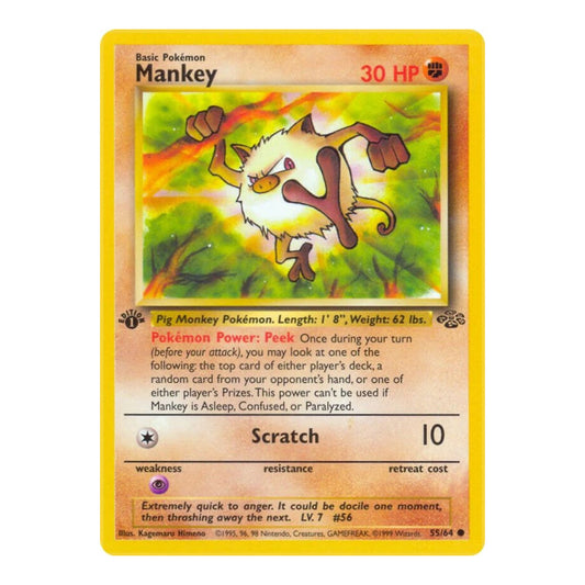 Jungle (JU) - Mankey (#55/64) (Near Mint)