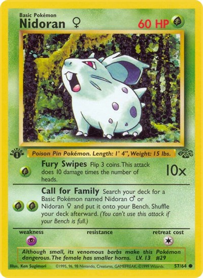 Jungle (JU) - Nidoran F (#57/64, Common) ()