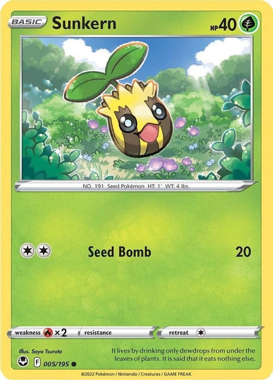SWSH12: Silver Tempest (SWSH12) - Sunkern (#005/195, Common) ()