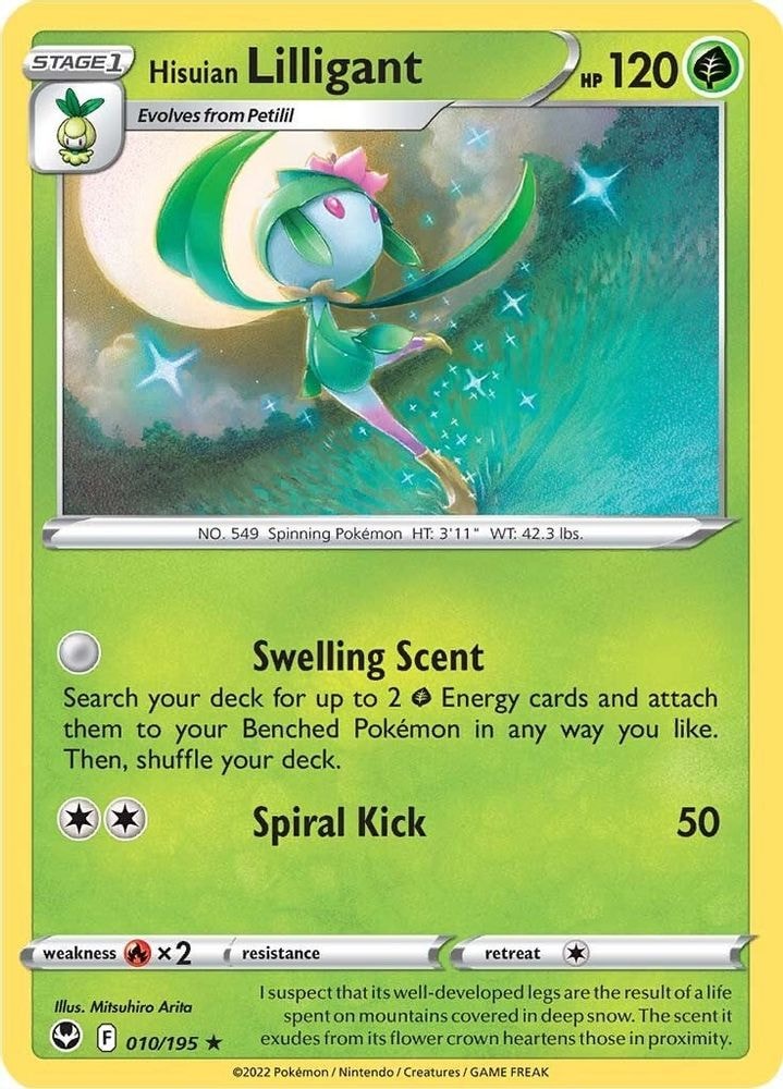 SWSH12: Silver Tempest (SWSH12) - Hisuian Lilligant (#010/195, Rare) ()