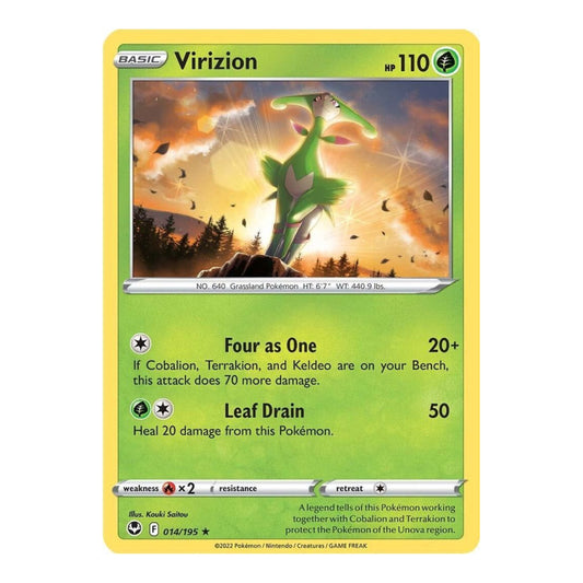 SWSH12: Silver Tempest (SWSH12) - Virizion (#014/195) (Near Mint)