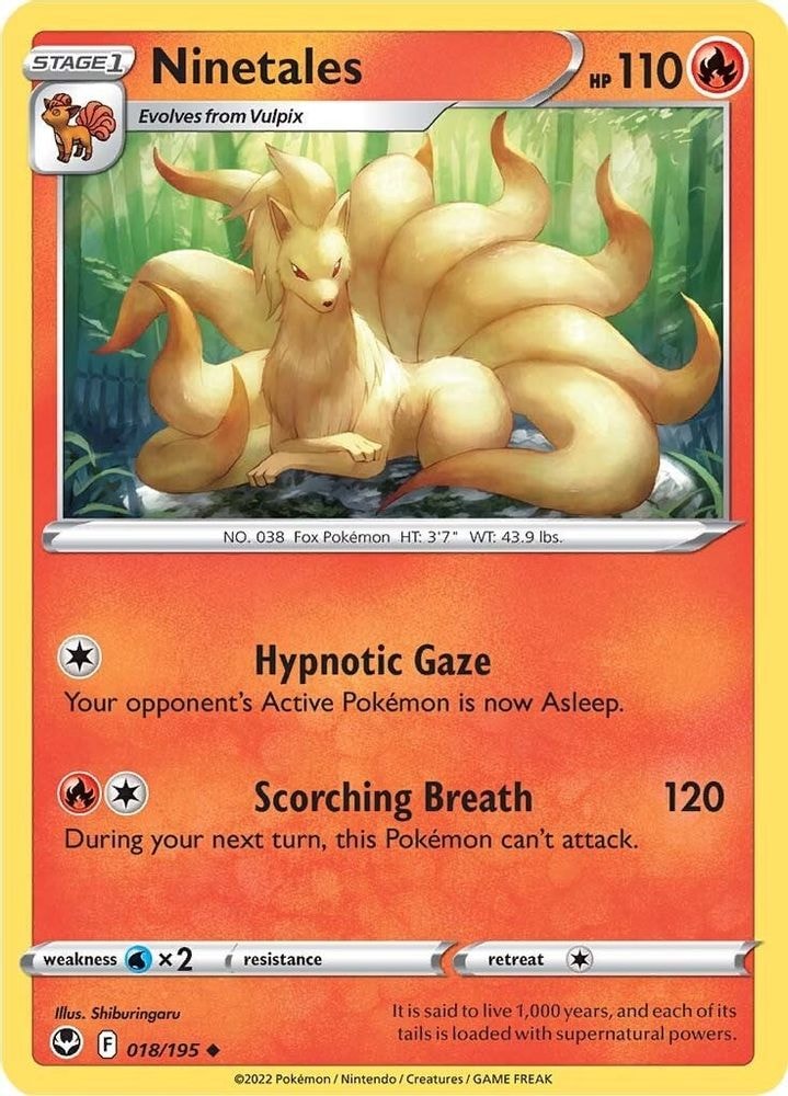 SWSH12: Silver Tempest (SWSH12) - Ninetales (#018/195, Uncommon) ()