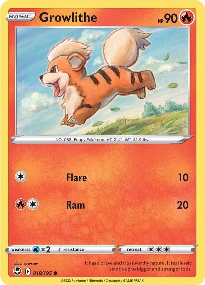 SWSH12: Silver Tempest (SWSH12) - Growlithe (#019/195, Common) ()