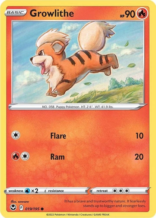 SWSH12: Silver Tempest (SWSH12) - Growlithe (#019/195, Common) ()